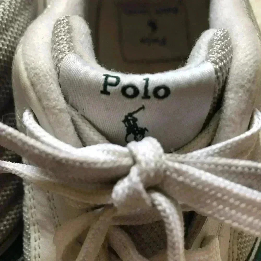 Polo By Ralph Lauren White & Green Sneakers Sz 11 - Picture 4 of 13